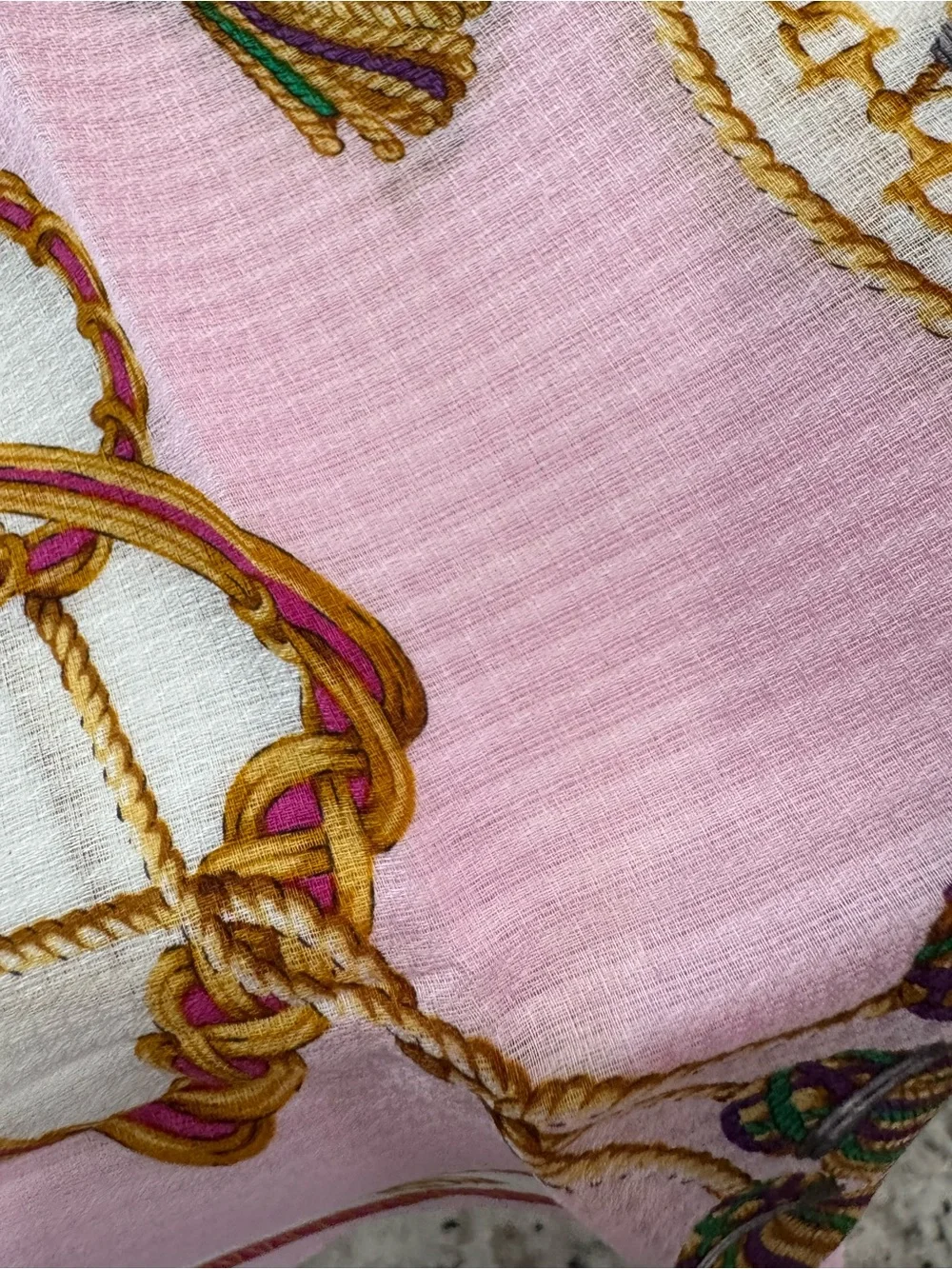 NWT CELINE Vintage Pink Neckerchief Scarf